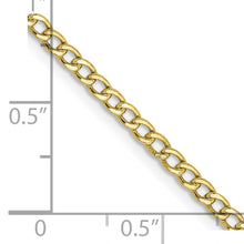 Load image into Gallery viewer, 10k 2.5mm Semi-Solid Curb Link Chain
