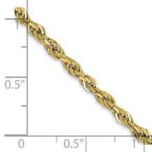 Load image into Gallery viewer, 10k 2.8mm Semi-Solid Rope Chain

