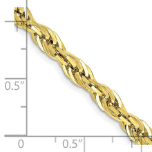 Load image into Gallery viewer, 10k 4.75mm Semi-Solid Rope Chain
