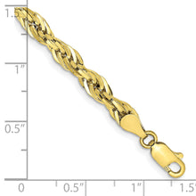 Load image into Gallery viewer, 10k 4.75mm Semi-Solid Rope Chain

