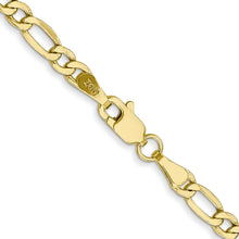 Load image into Gallery viewer, 10k 3.5mm Semi-Solid Figaro Chain
