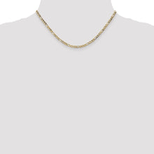Load image into Gallery viewer, 10k 3.5mm Semi-Solid Figaro Chain
