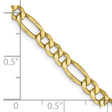 Load image into Gallery viewer, 10k 4.2mm Semi-Solid Figaro Chain
