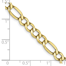 Load image into Gallery viewer, 10k 5.35mm Semi-Solid Figaro Chain
