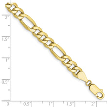 Load image into Gallery viewer, 10k 6.25mm Semi-Solid Figaro Chain
