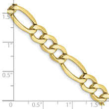 Load image into Gallery viewer, 10k 7.3mm Semi-Solid Figaro Chain
