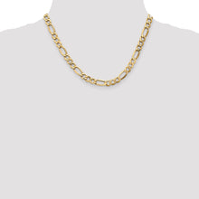 Load image into Gallery viewer, 10k 7.3mm Semi-Solid Figaro Chain
