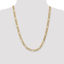 Load image into Gallery viewer, 10k 7.3mm Semi-Solid Figaro Chain
