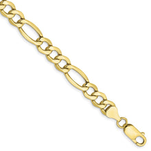 Load image into Gallery viewer, 10k 7.3mm Semi-Solid Figaro Chain
