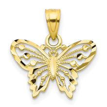 Load image into Gallery viewer, 10k Diamond-Cut Butterfly Charm
