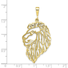 Load image into Gallery viewer, 10k Solid Diamond-cut Lions Head Charm
