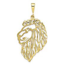 Load image into Gallery viewer, 10k Solid Diamond-cut Lions Head Charm
