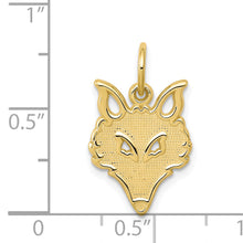 Load image into Gallery viewer, 10k Solid Flat Back Small Fox Head Charm
