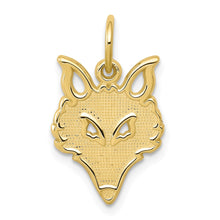Load image into Gallery viewer, 10k Solid Flat Back Small Fox Head Charm
