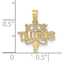 Load image into Gallery viewer, 10K 100% TAURUS Zodiac Charm

