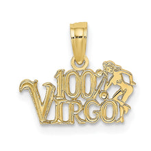 Load image into Gallery viewer, 10K 100% VIRGO Zodiac Charm
