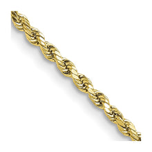 Load image into Gallery viewer, 10k 2.25mm Semi-solid D/C Rope Chain
