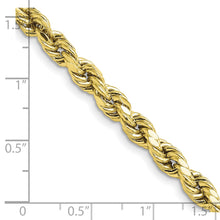 Load image into Gallery viewer, 10k 5.5mm Semi-solid D/C Rope Chain
