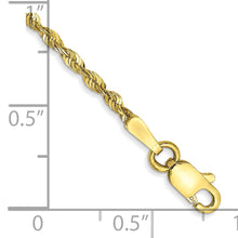 Load image into Gallery viewer, 10k 1.8mm Extra-Light D/C Rope Chain Anklet
