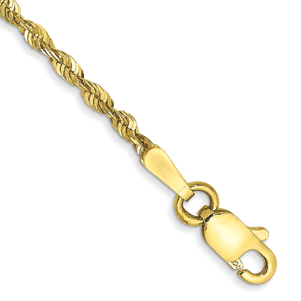 10k 1.8mm Extra-Light D/C Rope Chain Anklet