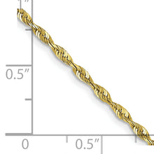 Load image into Gallery viewer, 10k 2.0mm Extra-Light D/C Rope Chain
