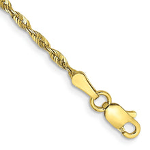 Load image into Gallery viewer, 10k 2.0mm Extra-Light D/C Rope Chain
