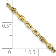 Load image into Gallery viewer, 10k 2.25mm Extra-Light Diamond Cut Rope Chain
