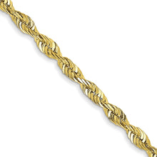 Load image into Gallery viewer, 10k 2.25mm Extra-Light Diamond Cut Rope Chain

