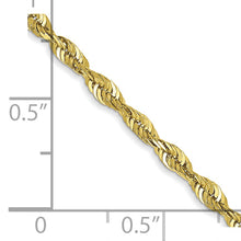Load image into Gallery viewer, 10k 2.50mm Extra-Light D/C Rope Chain
