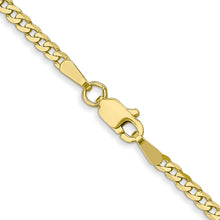 Load image into Gallery viewer, 10k 2.2mm Flat Beveled Curb Chain
