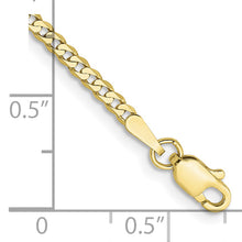 Load image into Gallery viewer, 10k 2.2mm Flat Beveled Curb Chain
