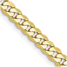 Load image into Gallery viewer, 10k 3.9mm Flat Beveled Curb Chain
