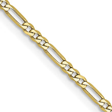 Load image into Gallery viewer, 10k 1.75mm Flat Figaro Chain
