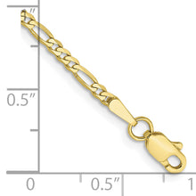 Load image into Gallery viewer, 10k 2.2mm Flat Figaro Chain
