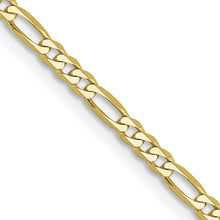 Load image into Gallery viewer, 10k 2.2mm Flat Figaro Chain
