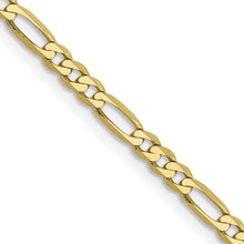 Load image into Gallery viewer, 10k 2.75mm Flat Figaro Chain
