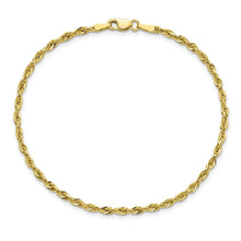 Load image into Gallery viewer, 10k 2.25mm Diamond-cut Rope Chain Anklet
