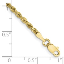 Load image into Gallery viewer, 10k 2.25mm Diamond-cut Rope Chain Anklet
