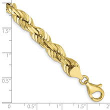 Load image into Gallery viewer, 10k 7mm Diamond-cut Rope Chain

