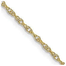 Load image into Gallery viewer, 10k 1.35mm Carded Cable Rope Chain
