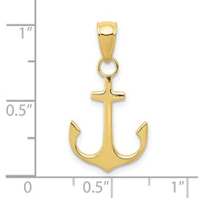 Load image into Gallery viewer, 10k Anchor Pendant
