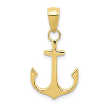 Load image into Gallery viewer, 10k Anchor Pendant
