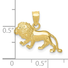 Load image into Gallery viewer, 10K Diamond-cut Lion Pendant
