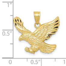 Load image into Gallery viewer, 10k Diamond-cut Eagle Pendant
