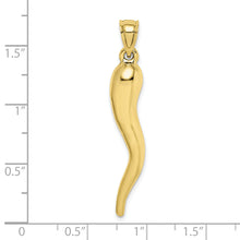 Load image into Gallery viewer, 10k Hollow Italian Horn Pendant
