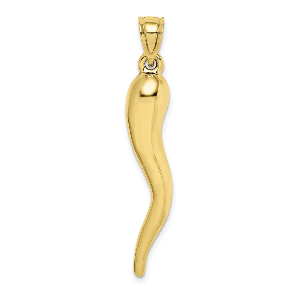 10k Hollow Italian Horn Pendant