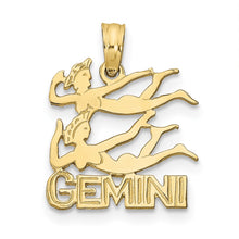 Load image into Gallery viewer, 10K GEMINI Zodiac Charm

