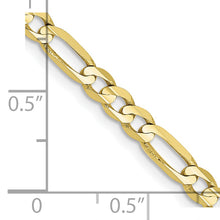 Load image into Gallery viewer, 10k 4mm Concave Open Figaro Chain
