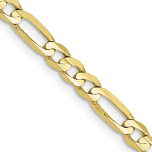 Load image into Gallery viewer, 10k 4mm Concave Open Figaro Chain
