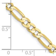 Load image into Gallery viewer, 10k 4.5mm Concave Open Figaro Chain
